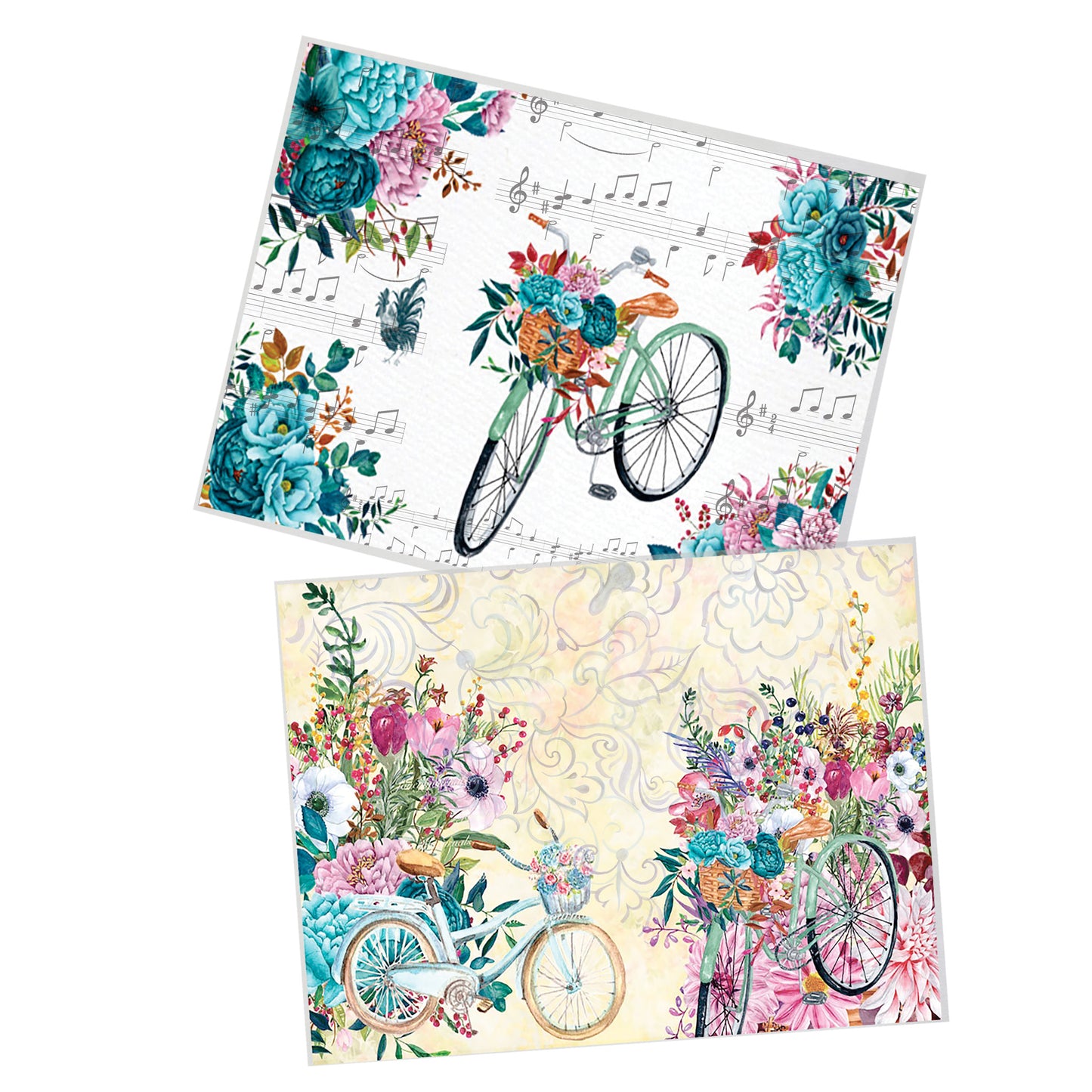Floral Bike Decoupage 800mm x 600mm