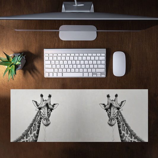 Giraffe Unraveling by Nathan Pieterse Large Desk Pad