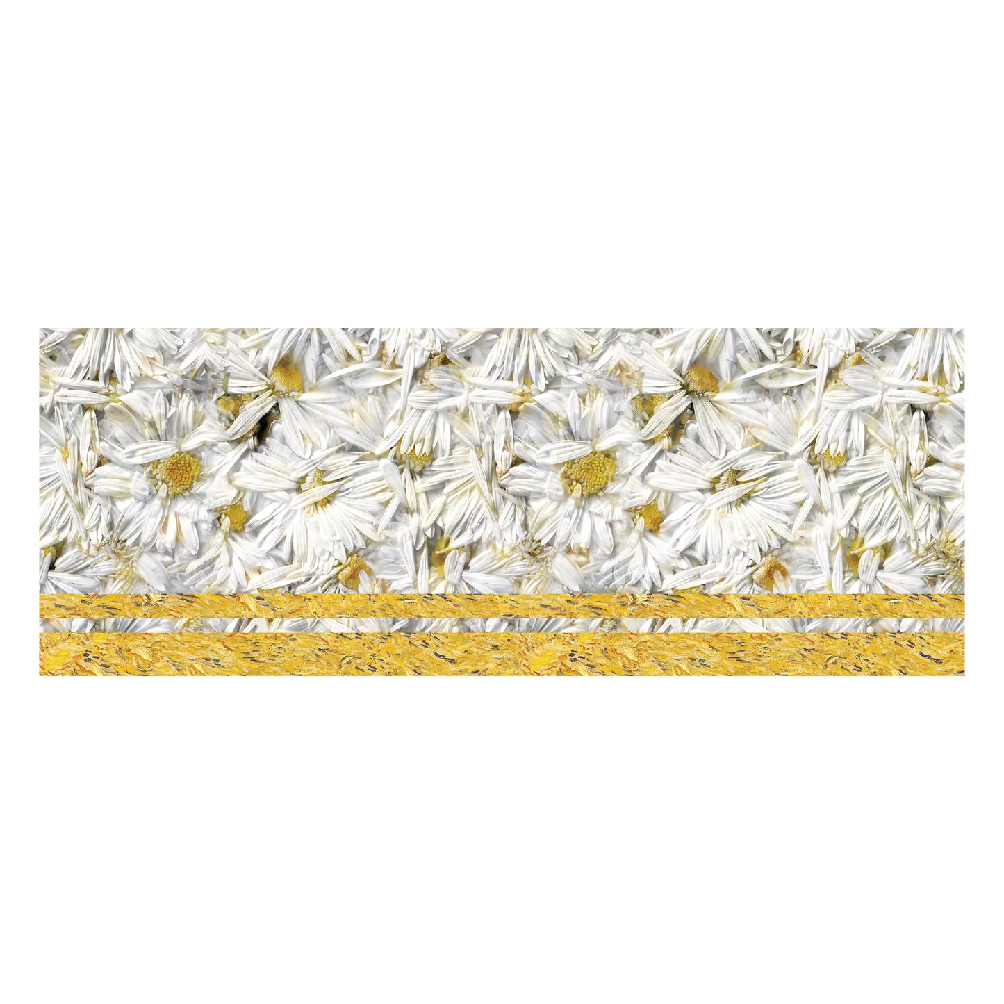 Gold Daisies Decoupage Drum Cover