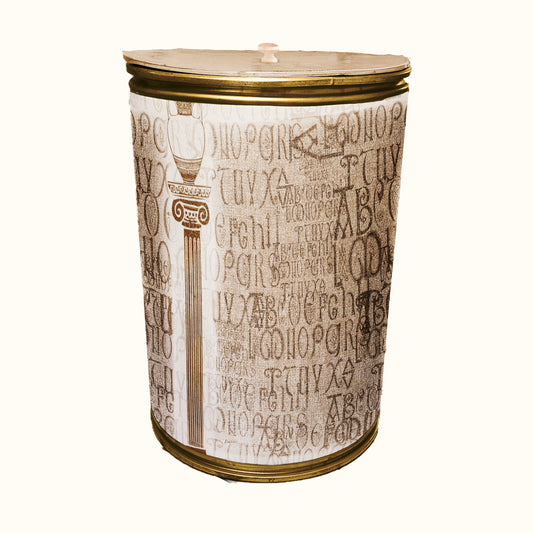 Greek Pattern Decoupage Drum Cover