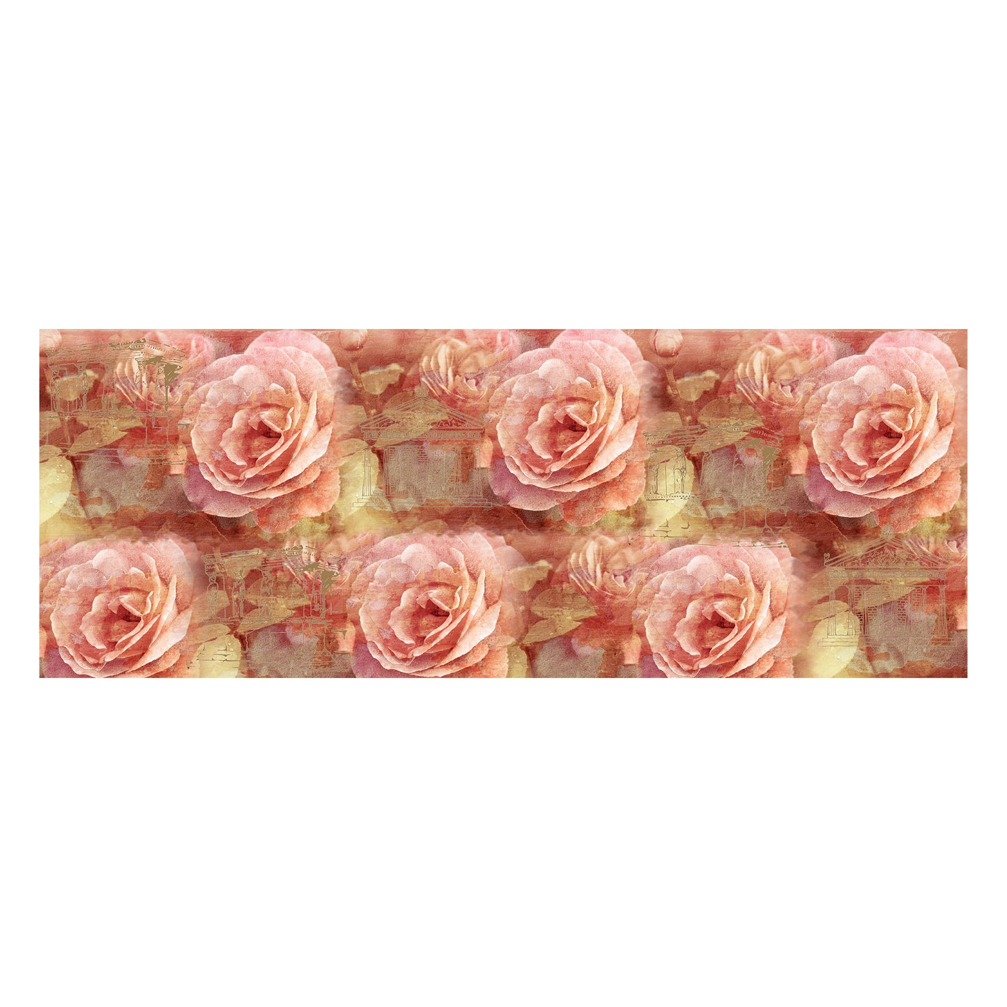 Greek Pink Floral Decoupage Drum Cover