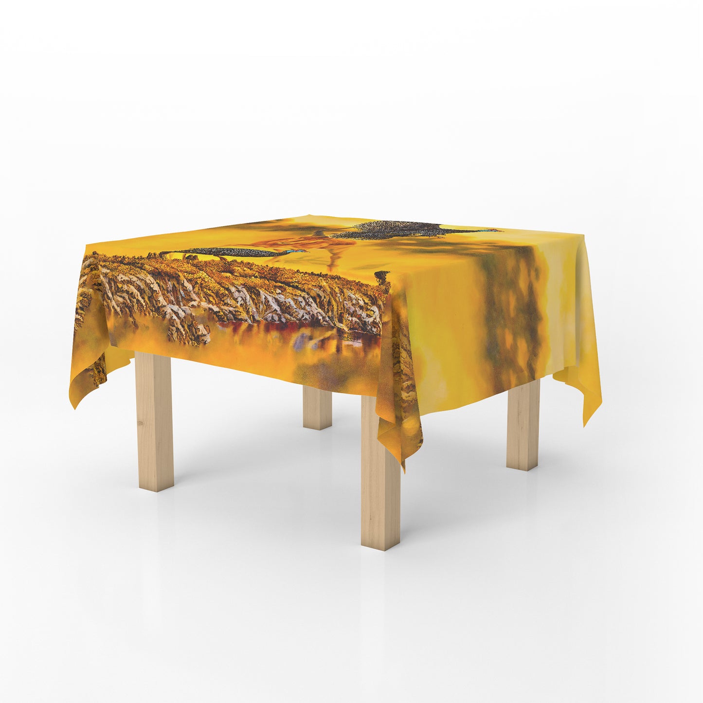 Guineafowls Square Tablecloth by Delene Lambert