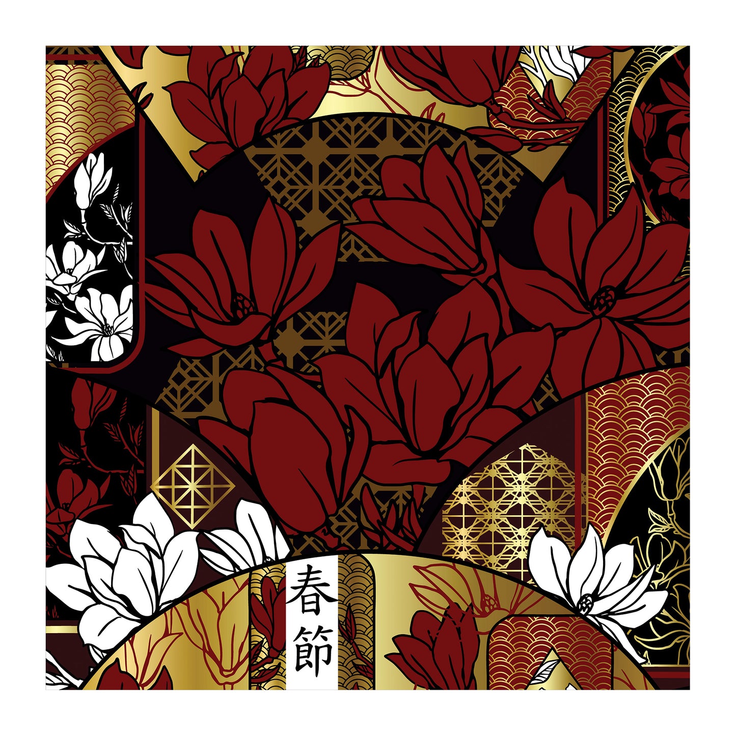 Japanese Pattern Square Tablecloth