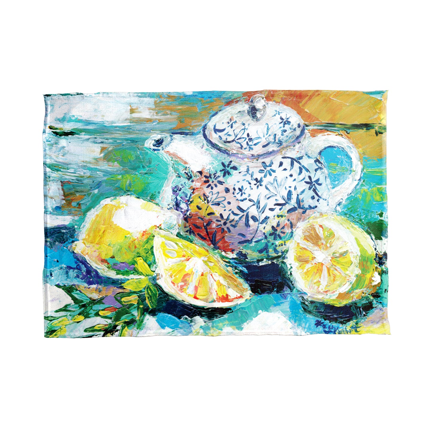 Morning Tea Time By Kristin van Lieshout Tea Towel