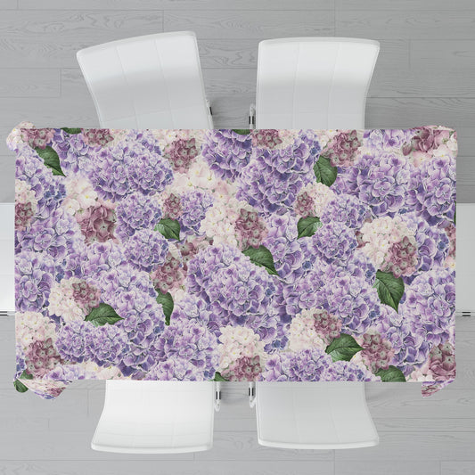 Mix of Purple and White Flowers Rectangle Tablecloth By Mark Van Vuuren