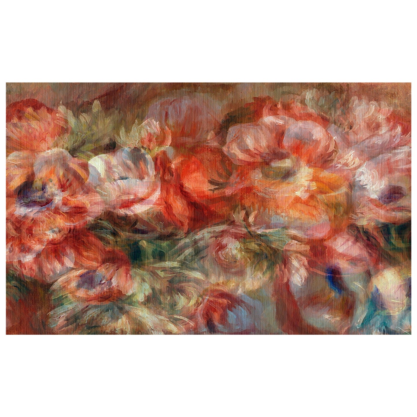 Vintage Canvas Rose Painting Rectangle Tablecloth By Mark Van Vuuren