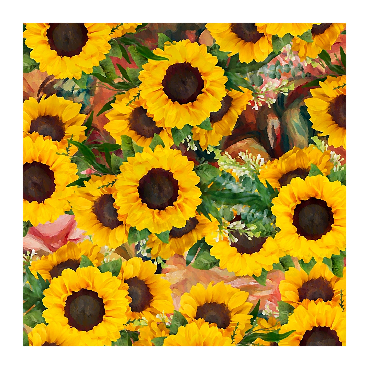Arrangement of Sunflowers Square Tablecloth By Mark van Vuuren