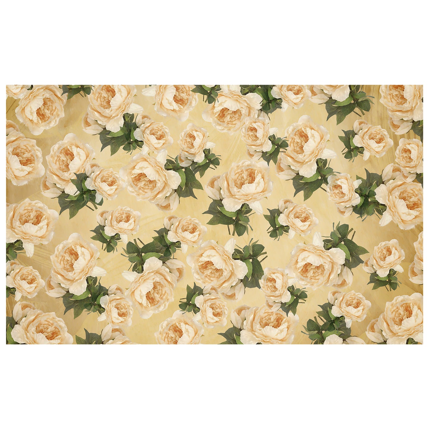 Peach Flower Pattern Rectangle Tablecloth By Mark Van Vuuren