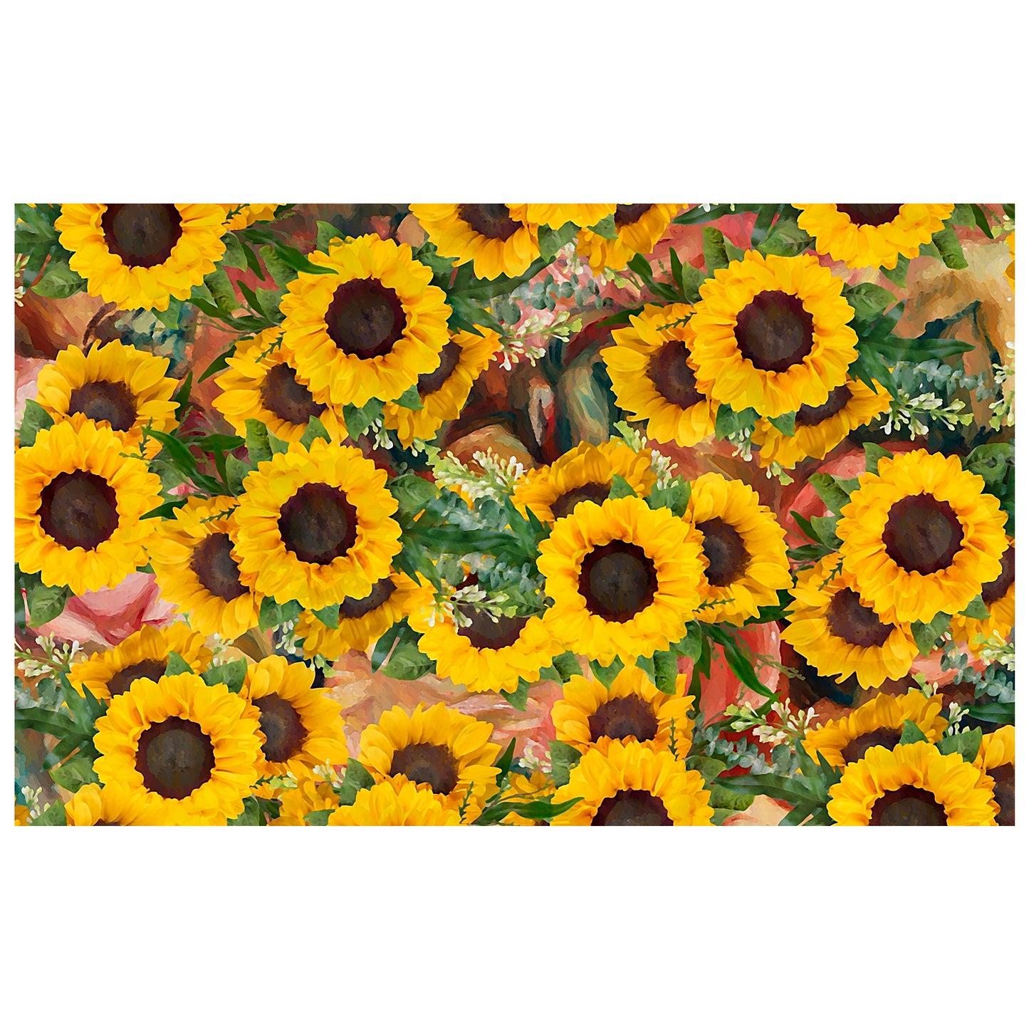 Mixture of Sunflowers Rectangle Tablecloth By Mark Van Vuuren