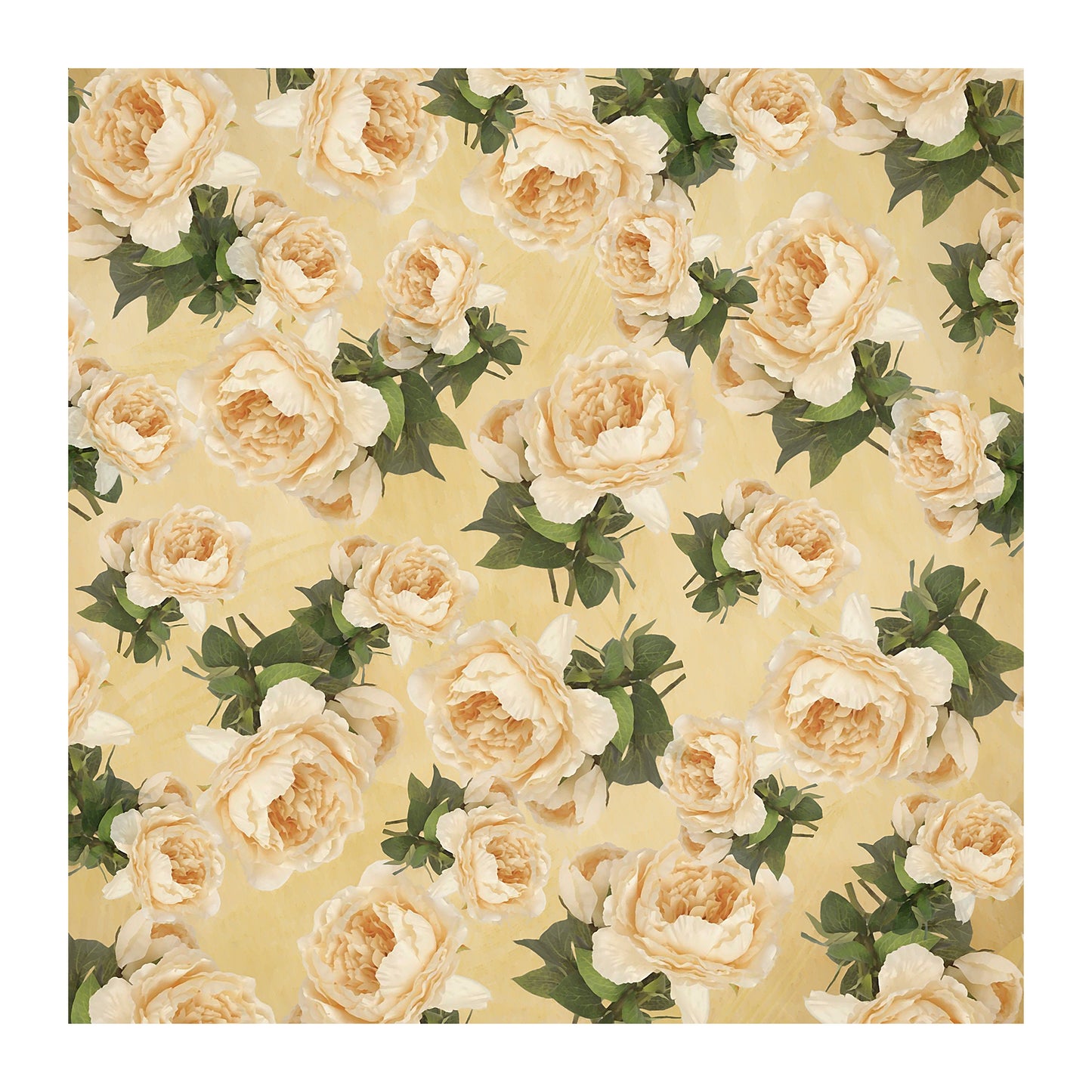 Peach Flower Pattern Square Tablecloth By Mark van Vuuren