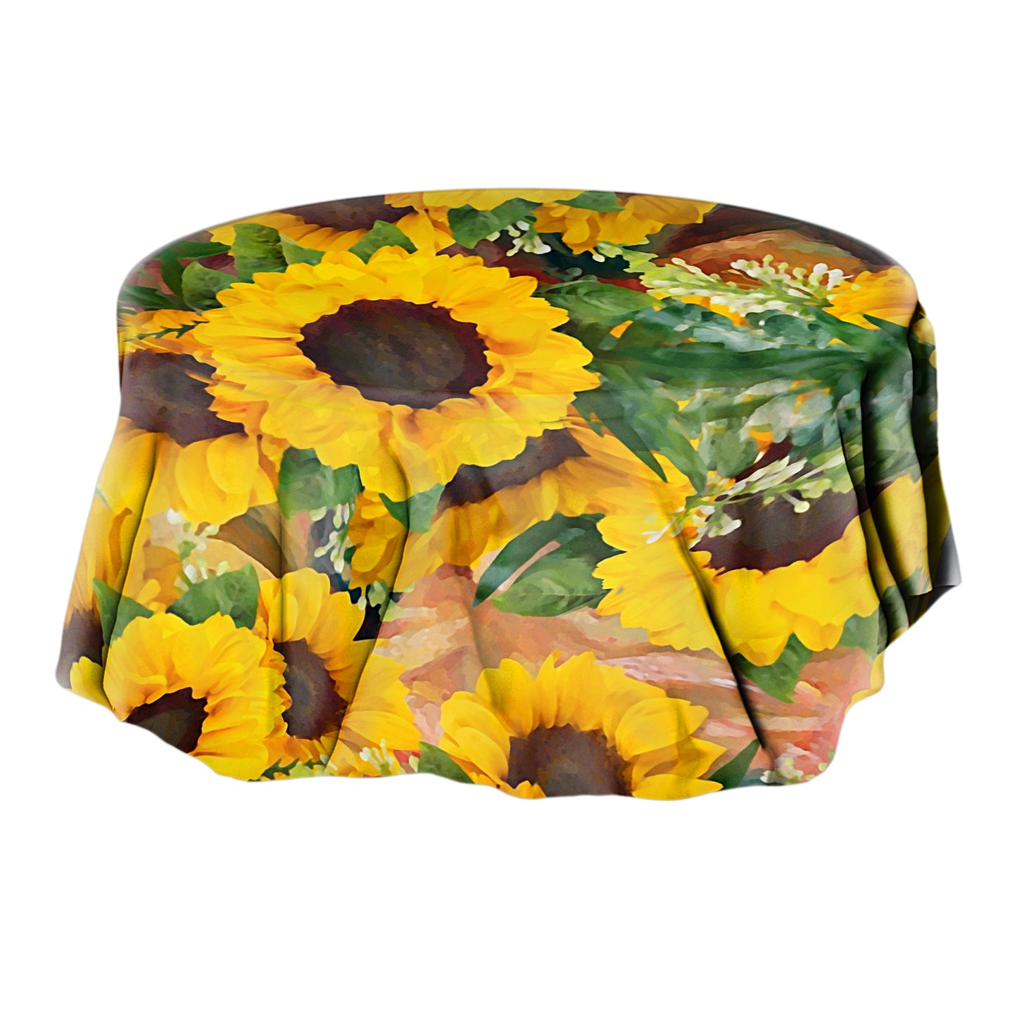 Arrangement of Sunflowers Round Tablecloth By Mark Van Vuuren