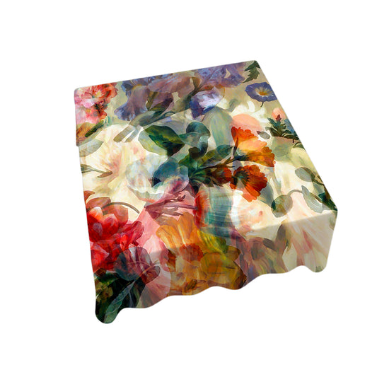 Water Painted Floral Square Tablecloth By Mark Van Vuuren