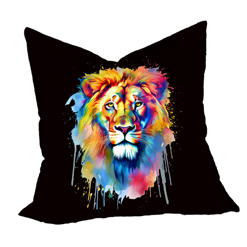 Bright Lion on Black Luxury Scatter