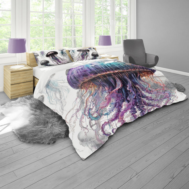 Scyphozoa By Nathan Pieterse Duvet Cover Set