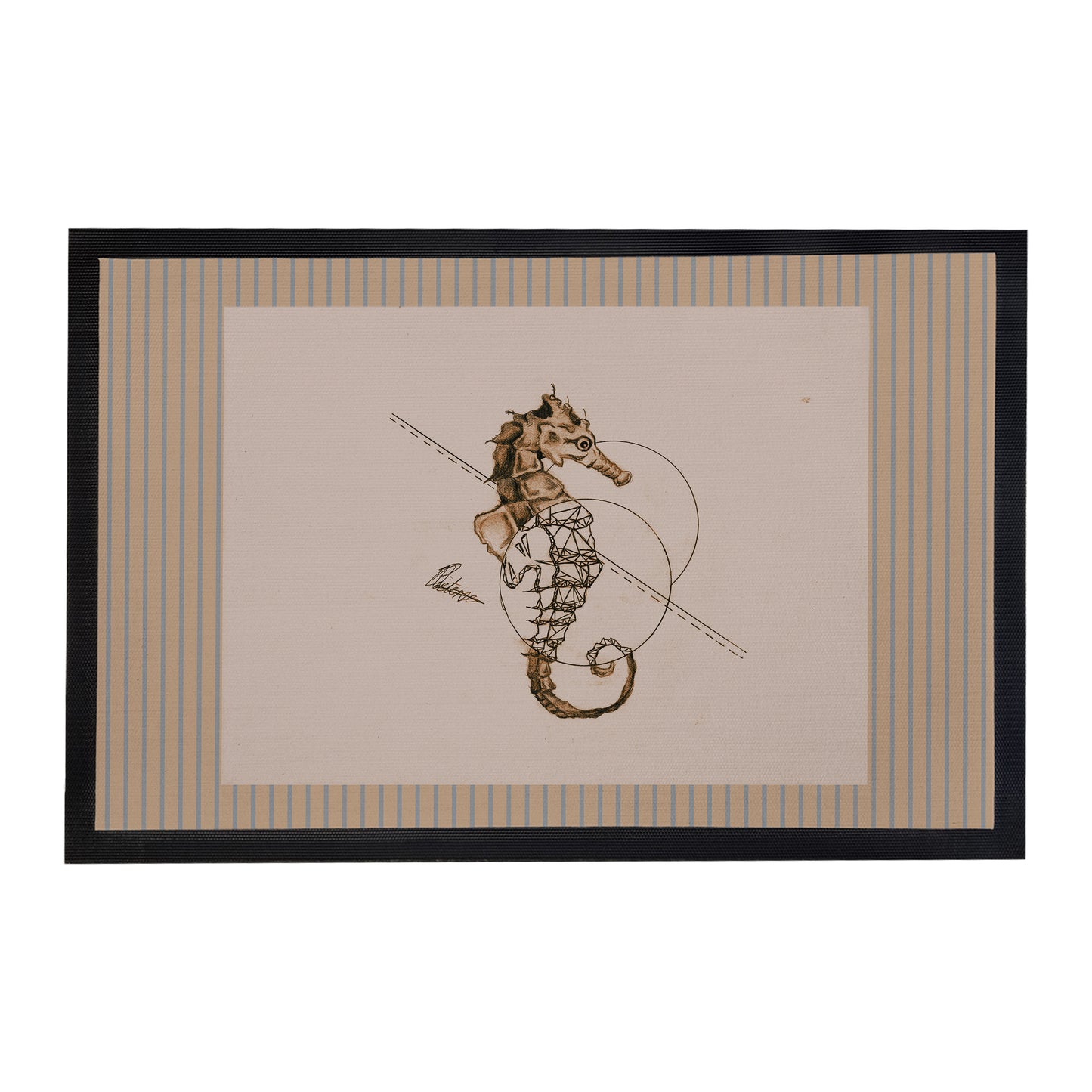 Hippocampus Construction Door Mat By Nathan Pieterse