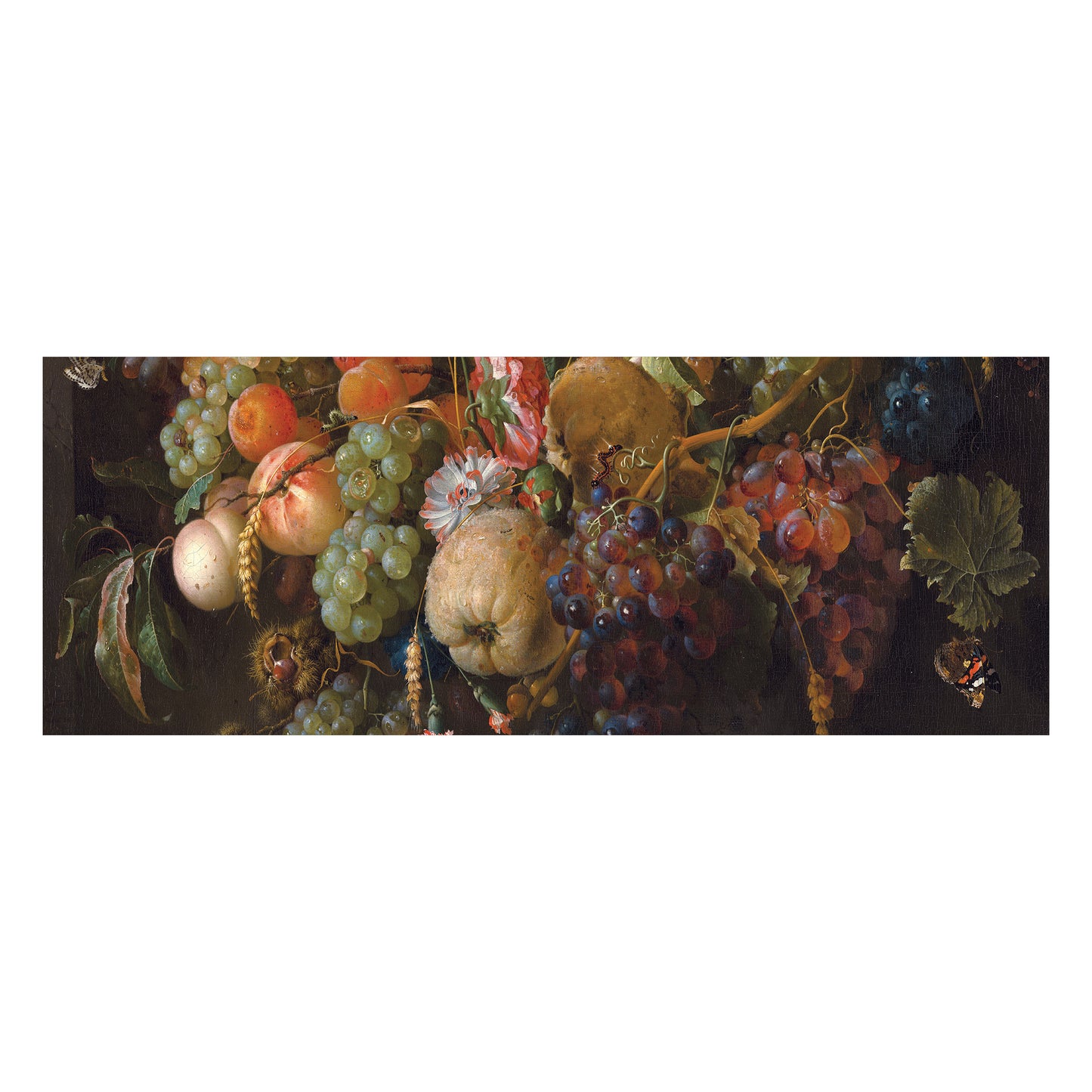 Oil Painted Fruit Basket Decoupage Drum Cover