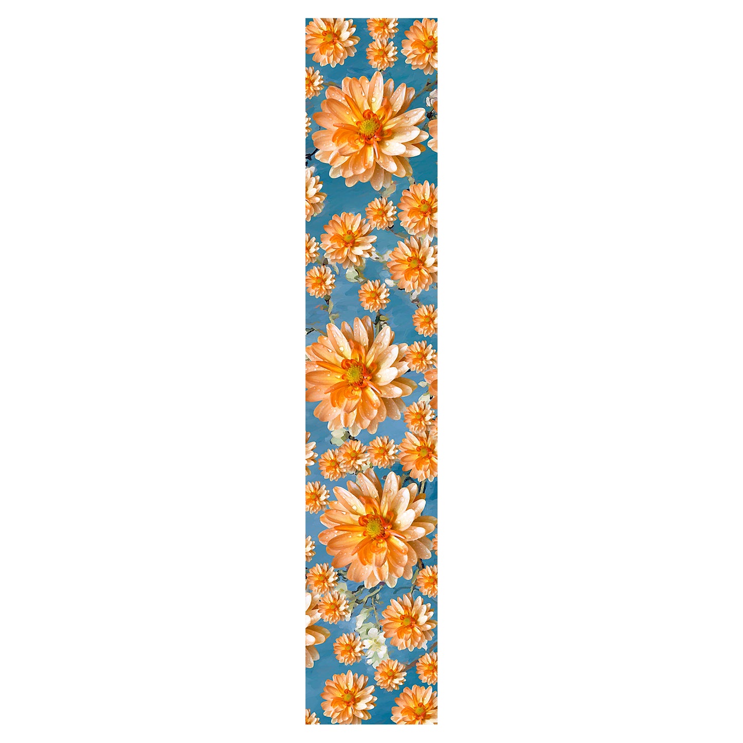 Orange Floral Pattern Table Runner By Mark van Vuuren