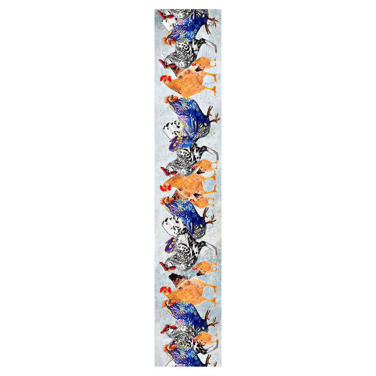 Painted Chickens Table Runner By Mark van Vuuren