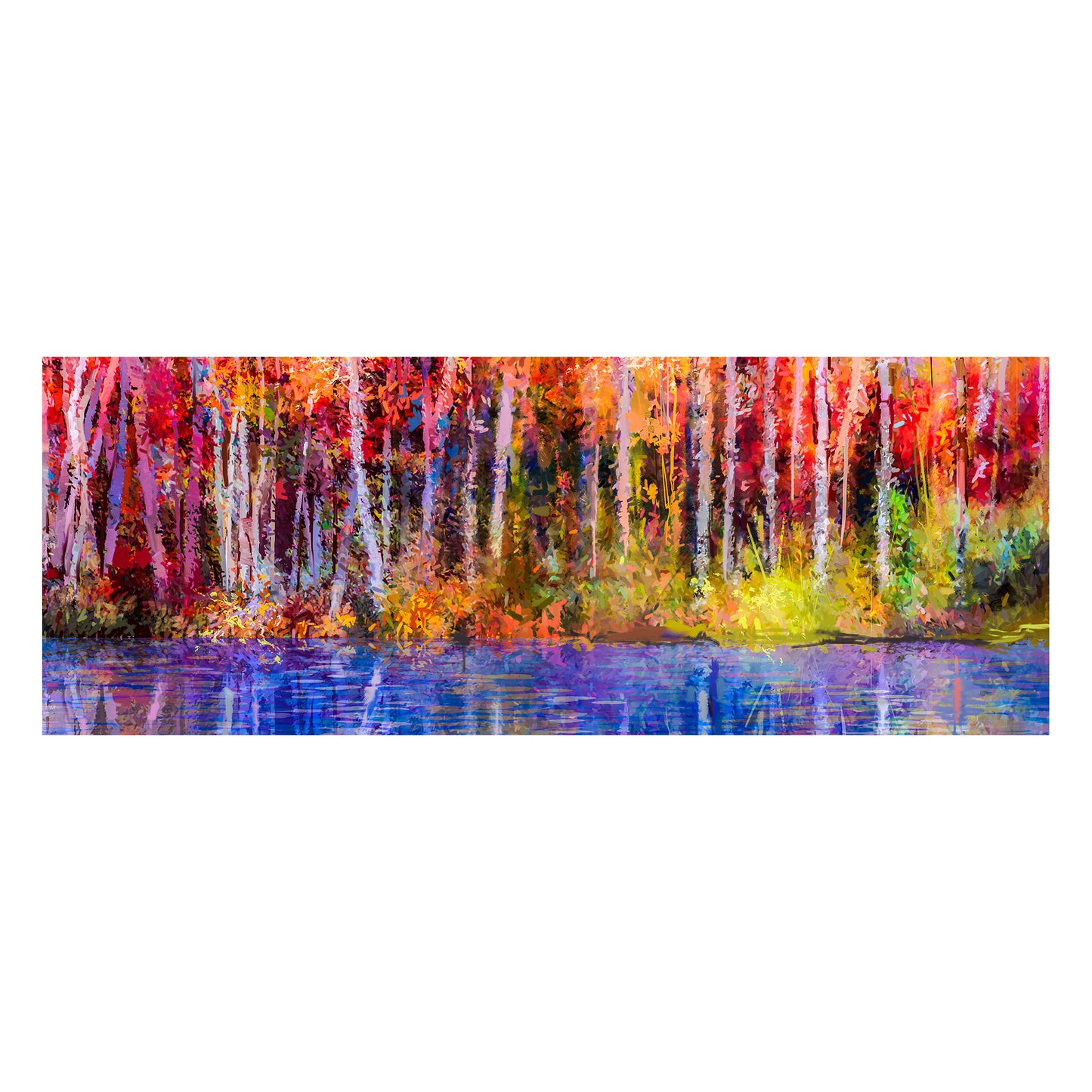 Painted Colourful Tree Bank Decoupage Drum Cover