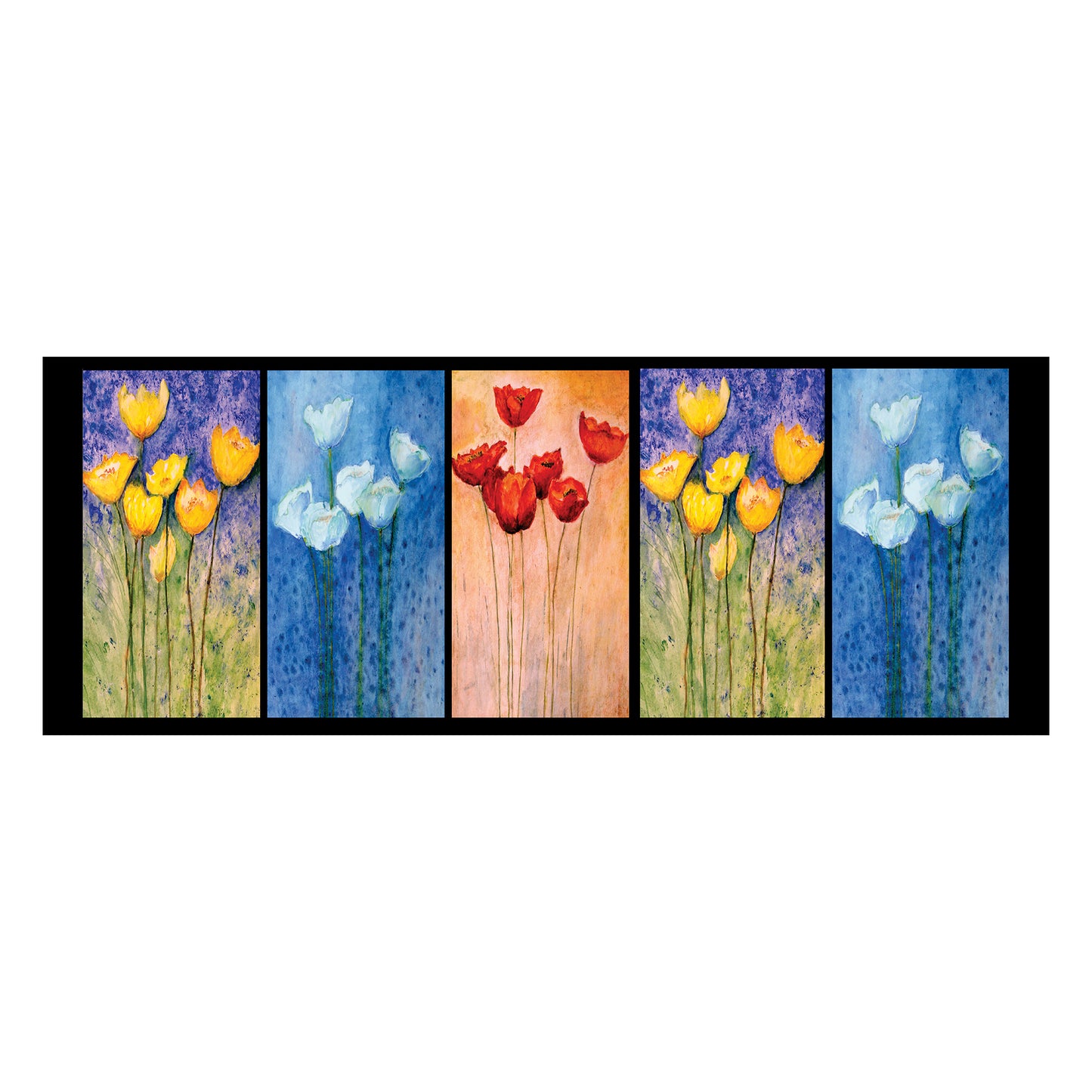 Painted Flowers Decoupage Drum Cover