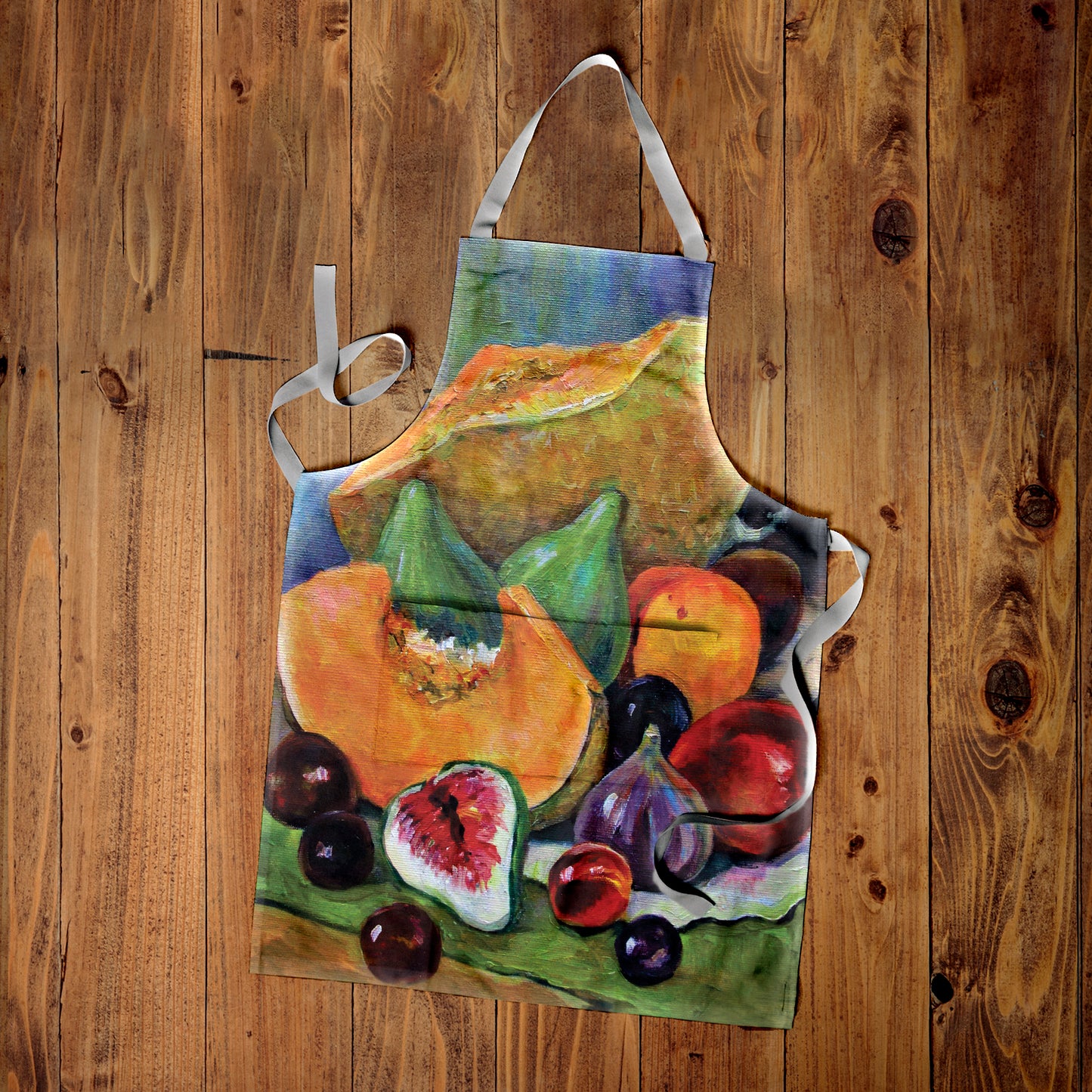 Painted Fruit Medium Length Apron