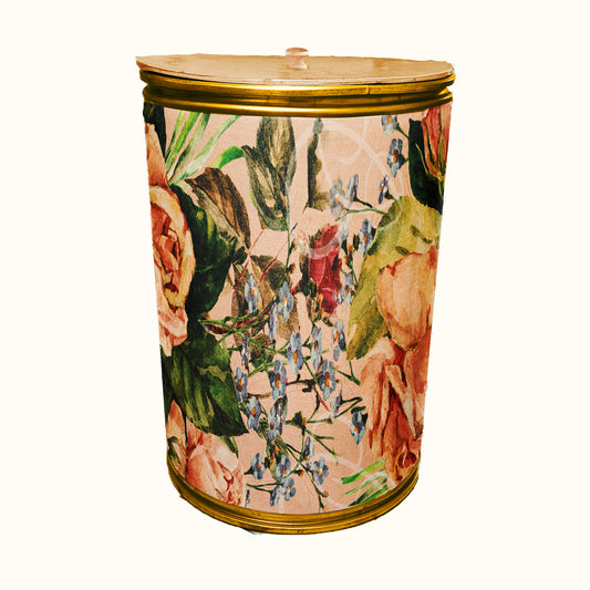 Oil Painted Fruit Basket Decoupage Drum Cover