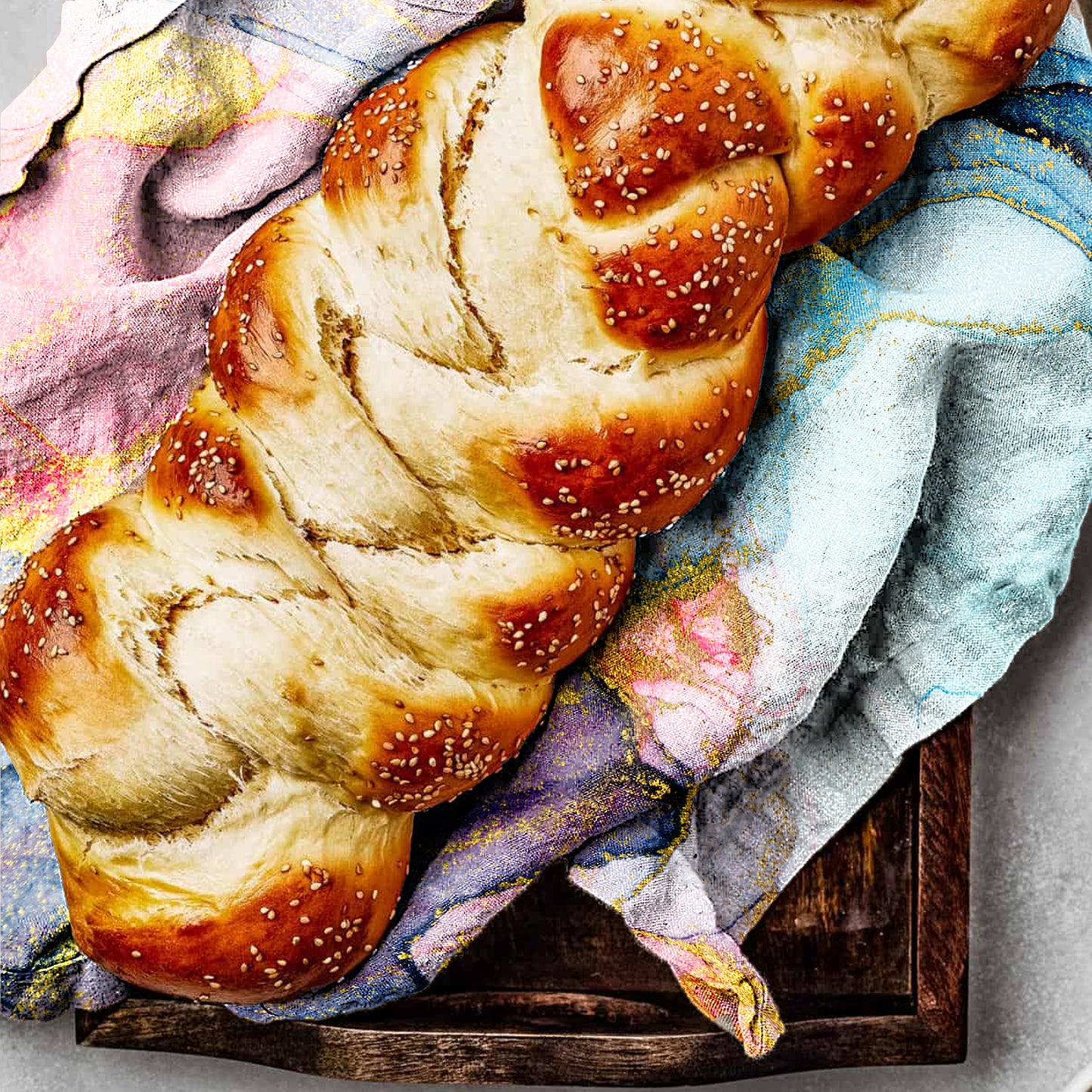 Pink Alcohol Ink Art Tea Towel