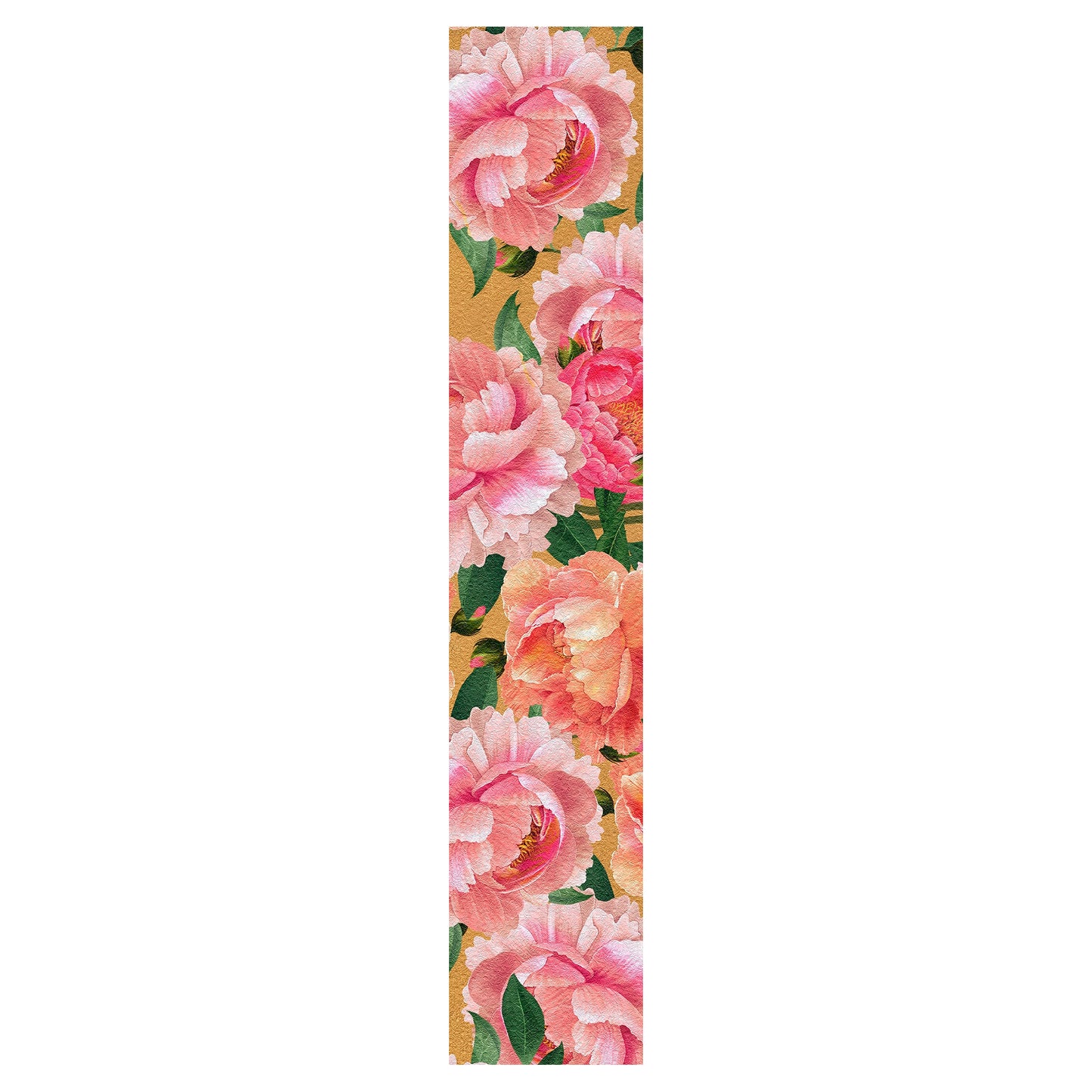 Pink and Peach Water Painted Peonies Table Runner By Mark van Vuuren