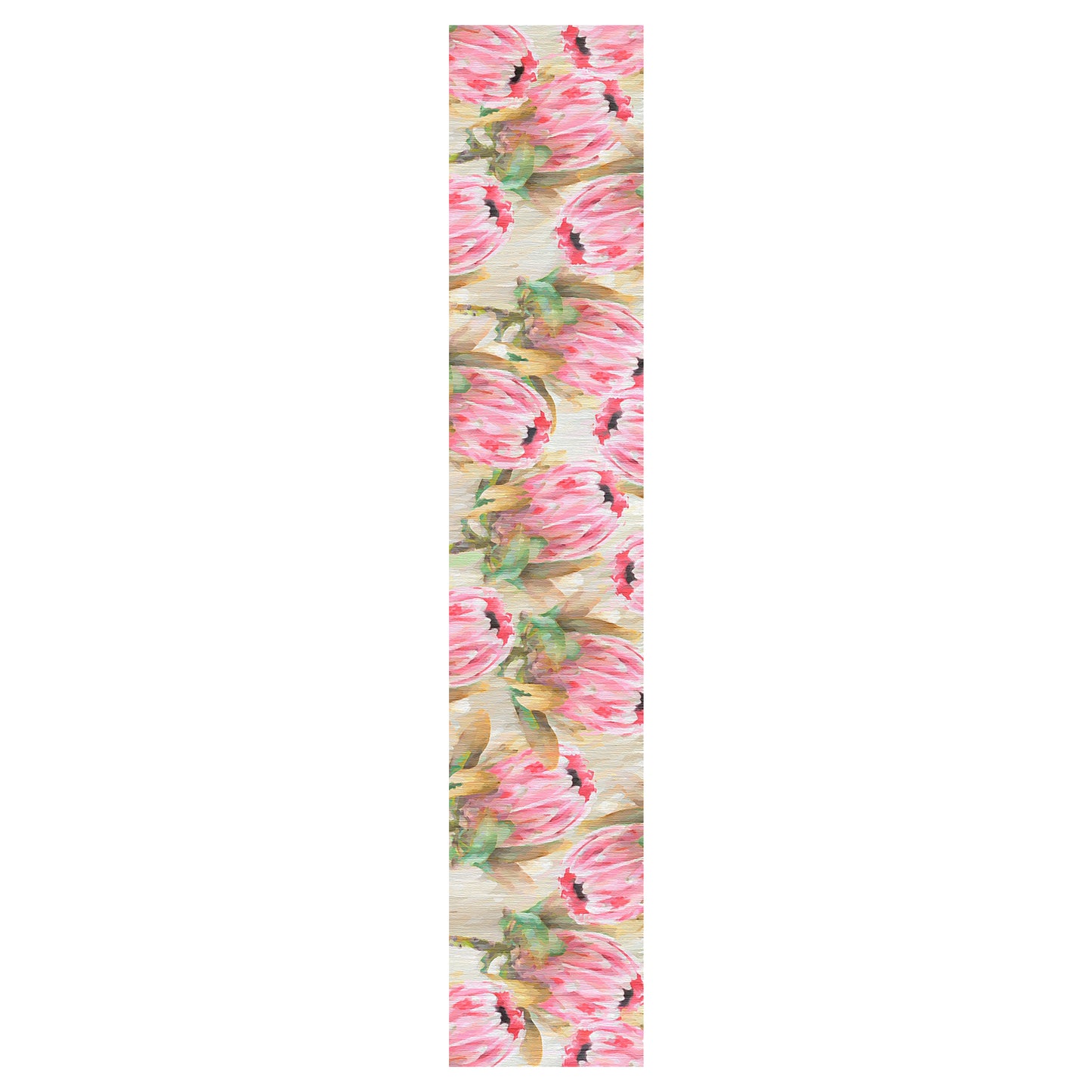 Pink Painted Protea Pattern Table Runner By Mark van Vuuren