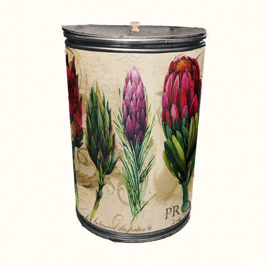 Protea Decoupage Drum Cover