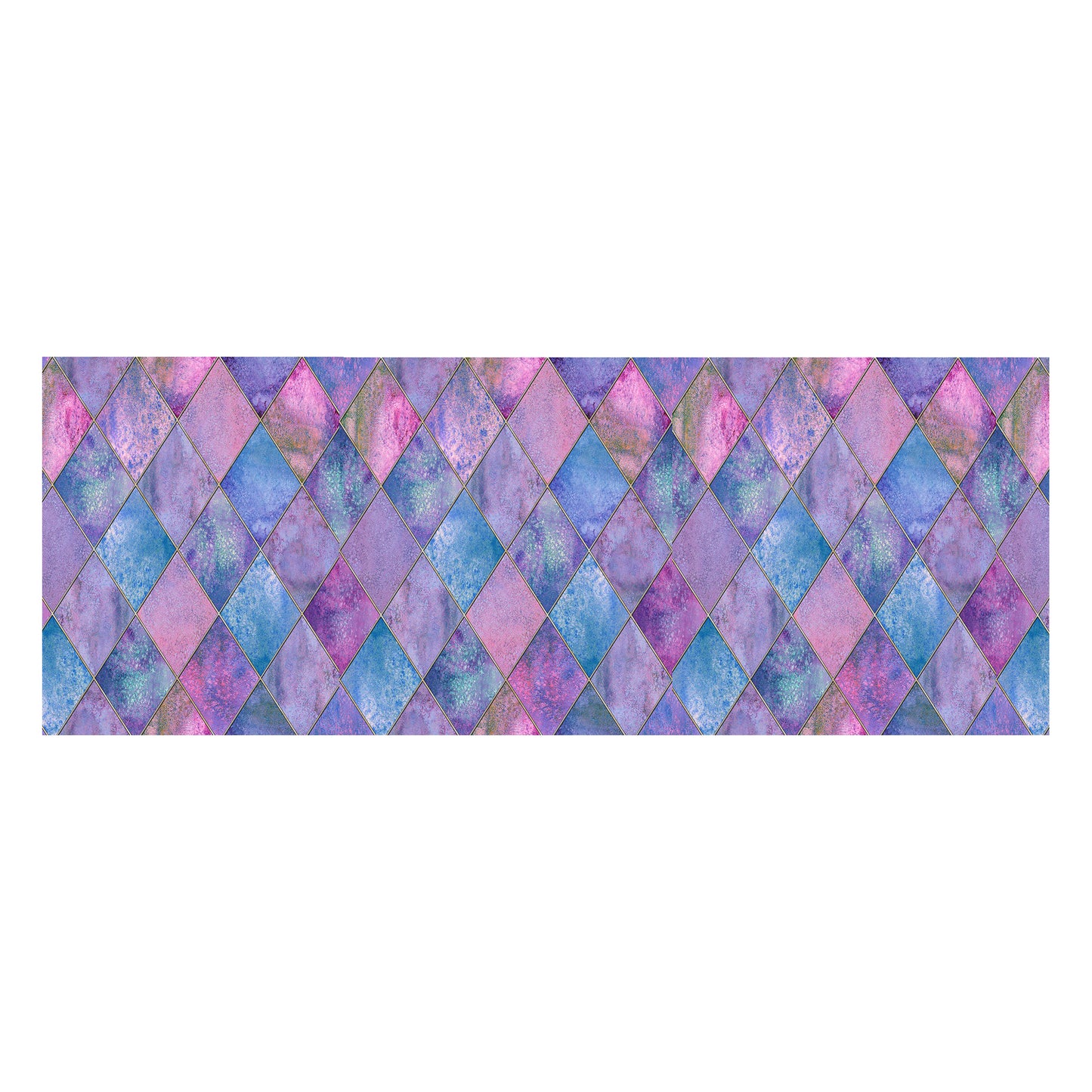 Purple Diamond Pattern Decoupage Drum Cover