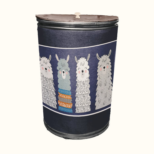 Purple Llama's Decoupage Drum Cover