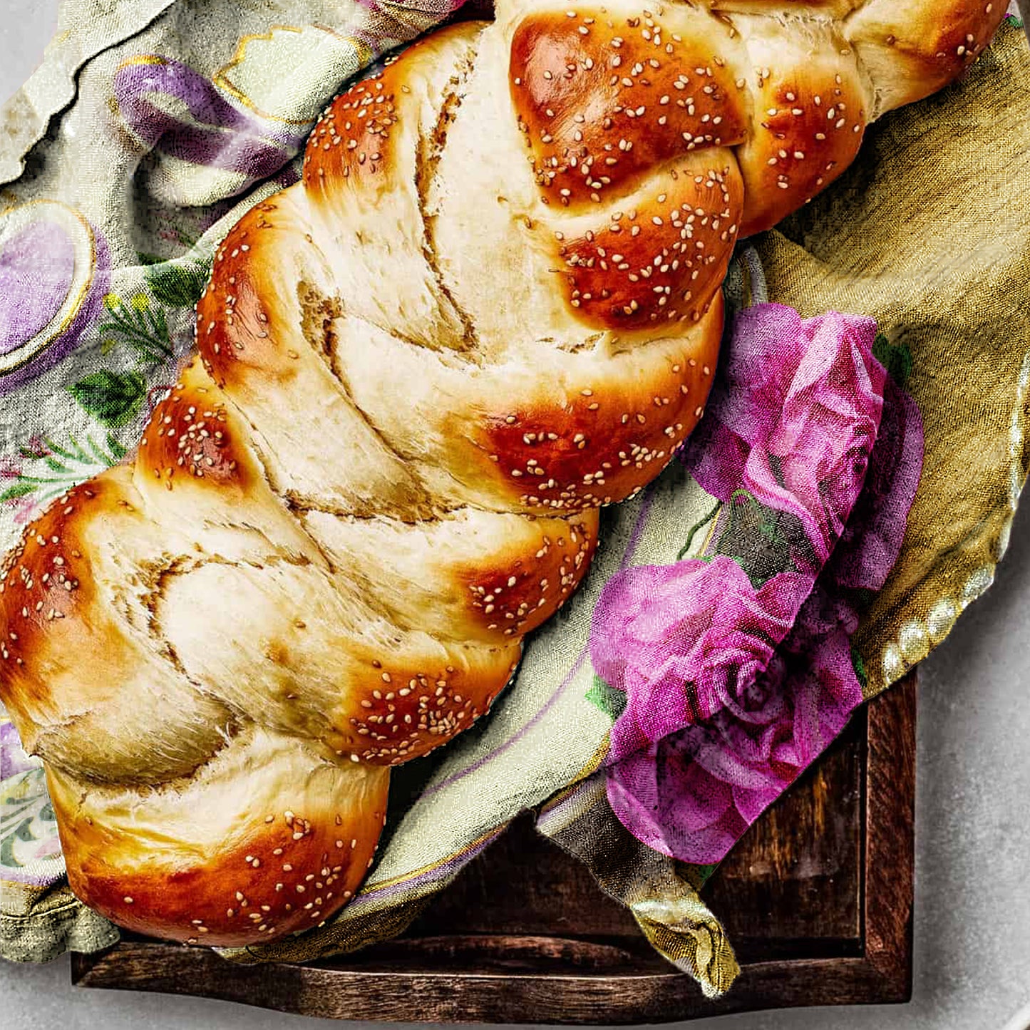 Purple Tea Set Tea Towel