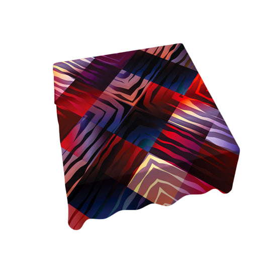 Red & Blue Pattern Square Tablecloth