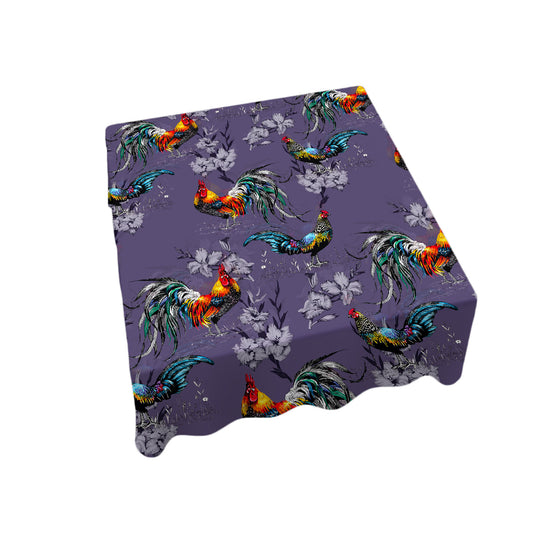 Roosters Pattern Square Tablecloth