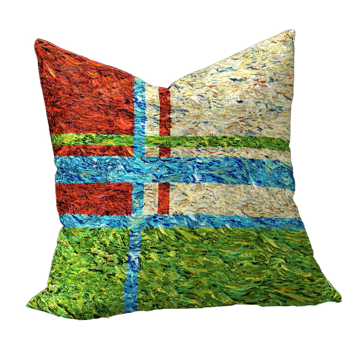 Red & Green Striped Luxury Scatter