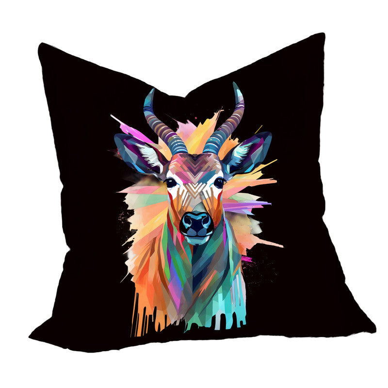 Bright Splash Rooibok on Black Luxury Scatter