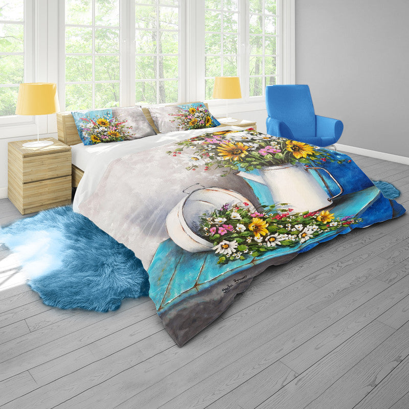 Two Gerberas Bouquet By Stella Bruwer Duvet Cover Set