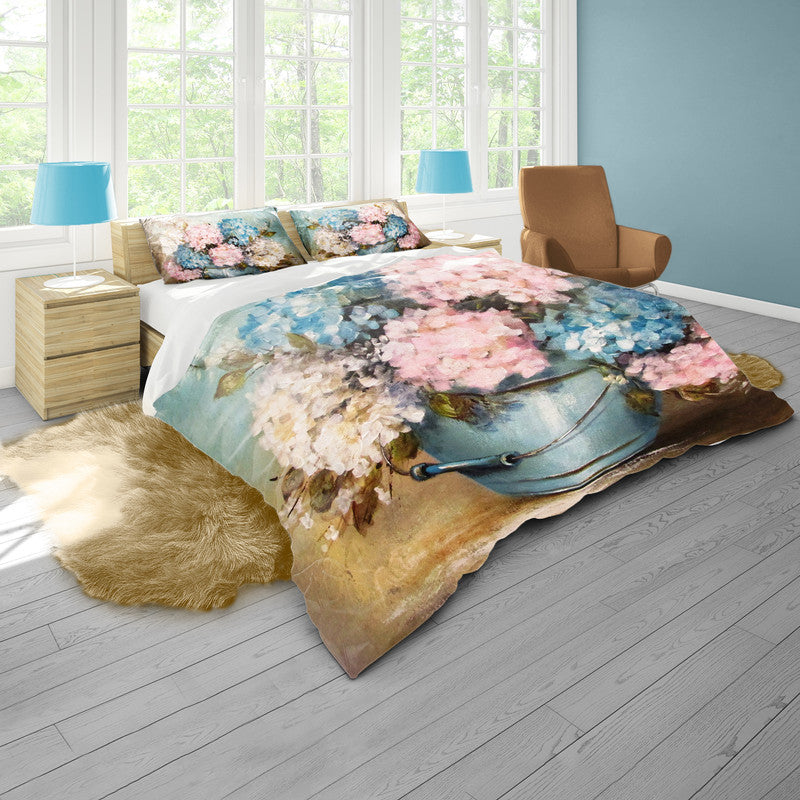Vintage Hydrangeas By Stella Bruwer Duvet Cover Set