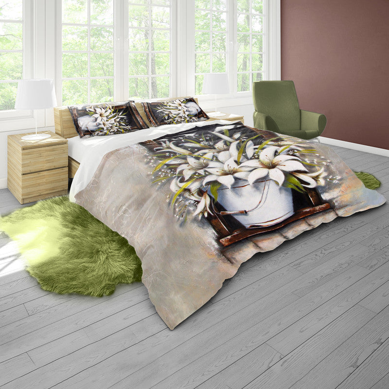 Windowsill Lillies By Stella Bruwer Duvet Cover Set