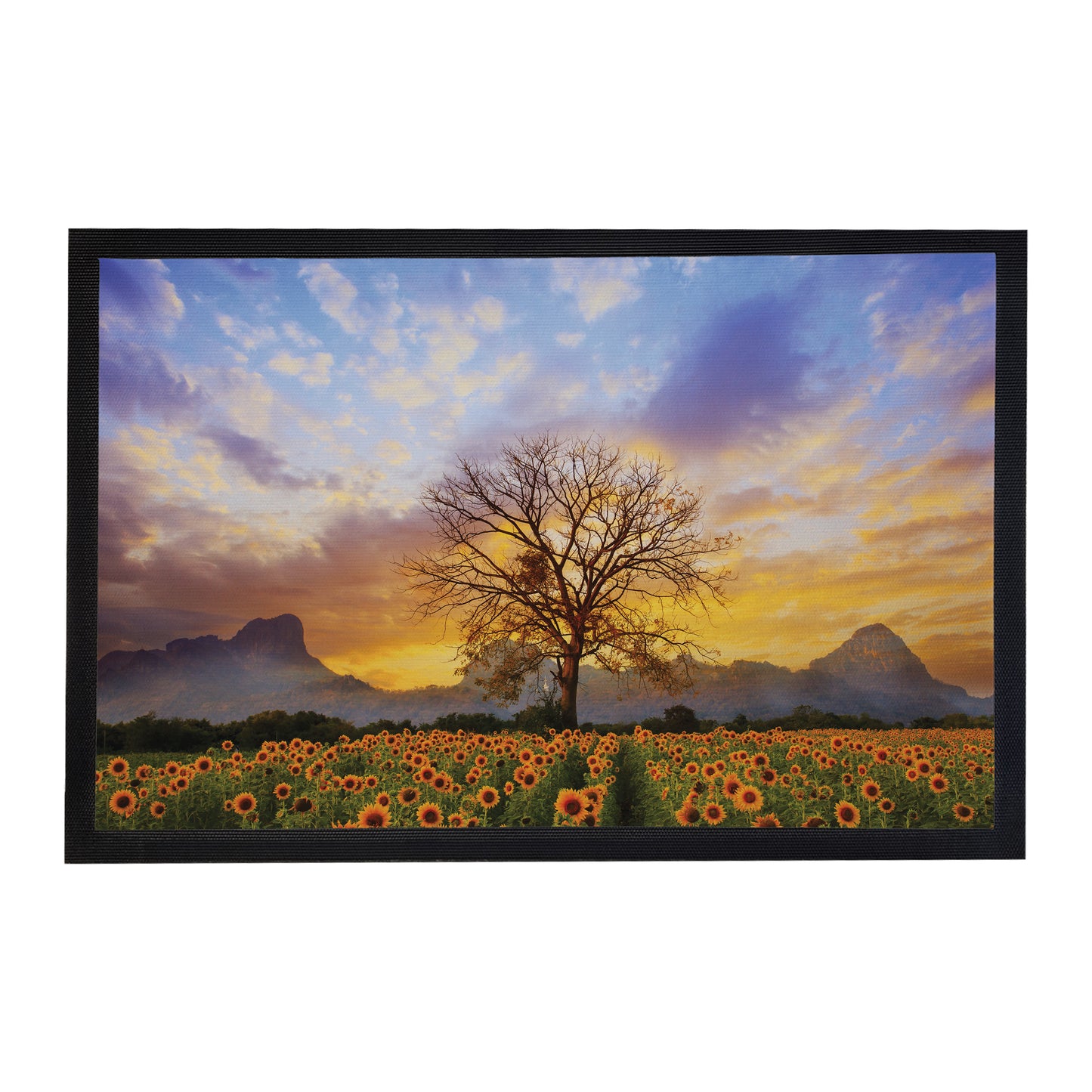 Sunflower Tree Field Door Mat