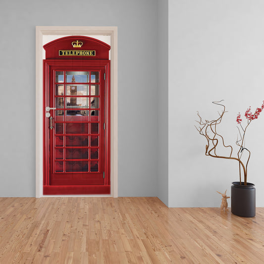 London Phone Booth Decoupage 800mm x 2000mm (Door)