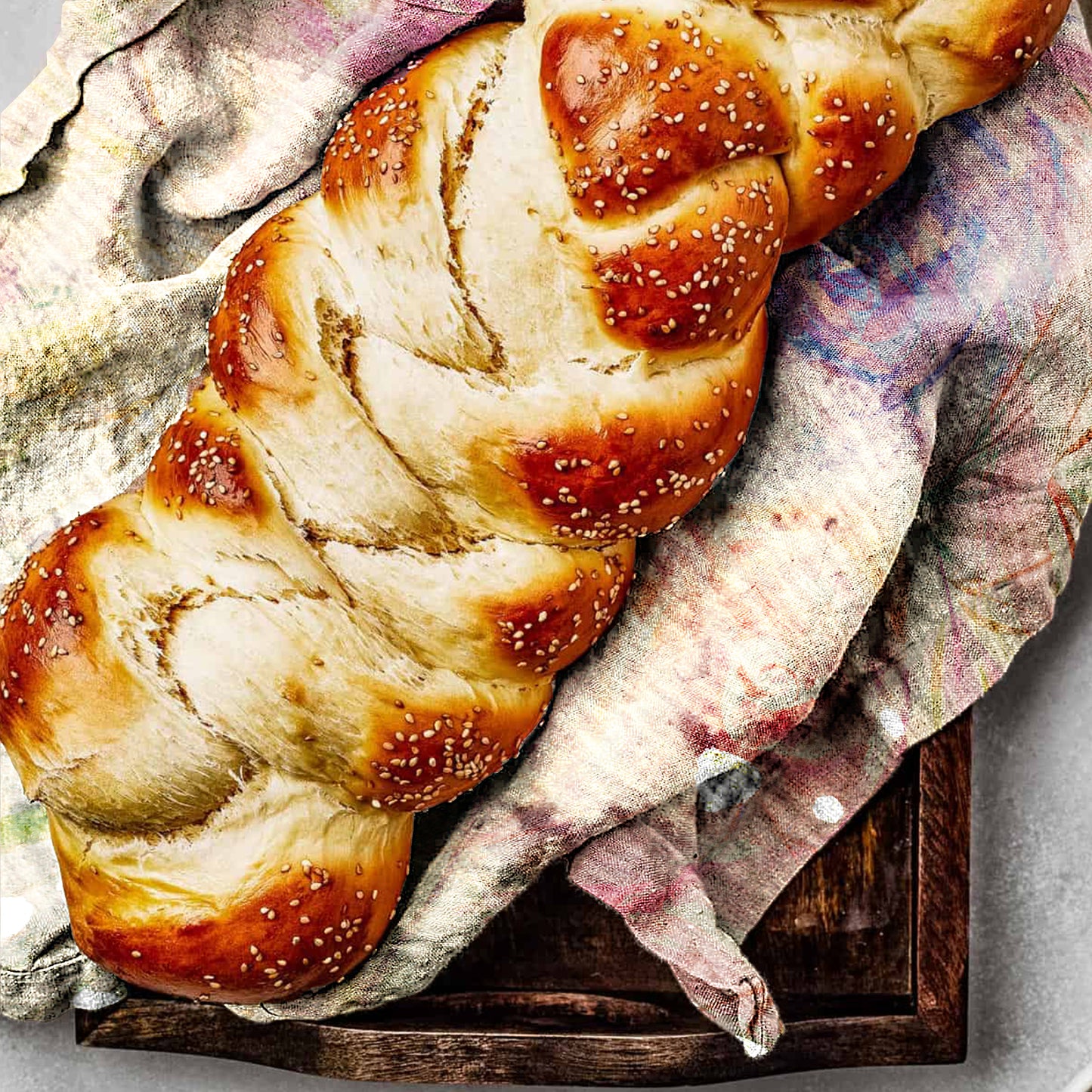 Vintage Paper Rose Tea Towel