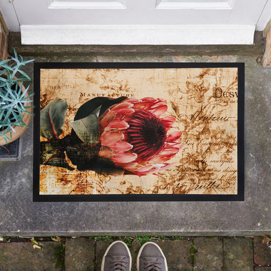 Vintage Protea Door Mat