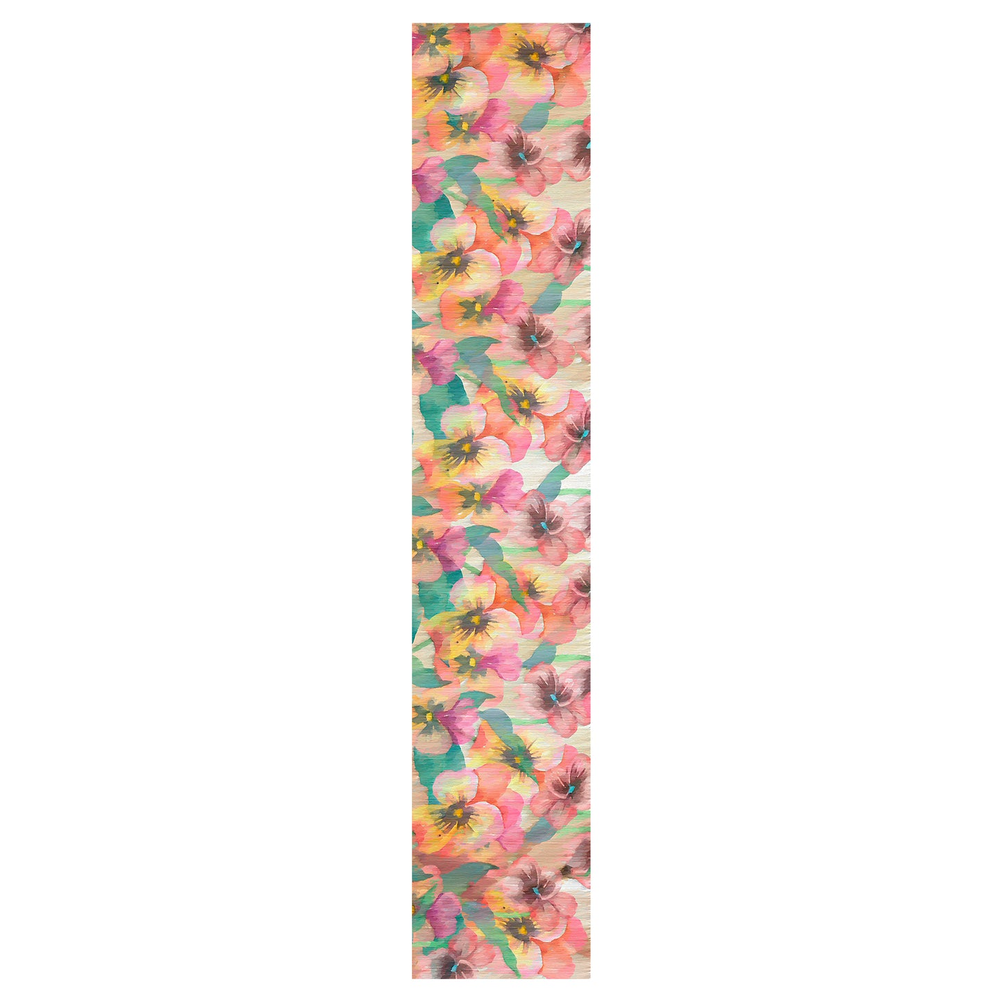 Water Painted Pansies Table Runner By Mark van Vuuren