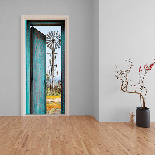 Windmill View Decoupage 800mm x 2000mm (Door)