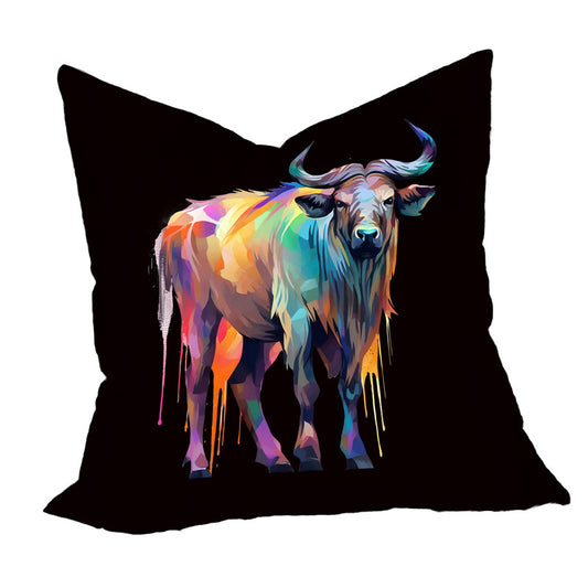 Bright Winter Buffalo on Black Luxury Scatter