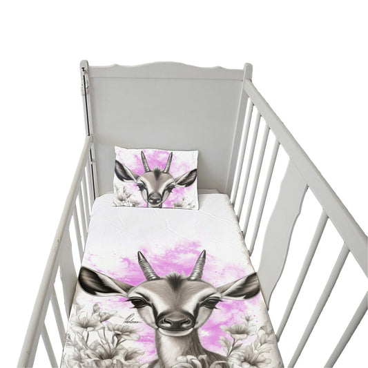 Pink Baby Springbok By Nathan Pieterse Cot Duvet Set