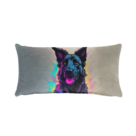 Neon Splash Dog By Nathan Pieterse Oblong Luxury Scatter