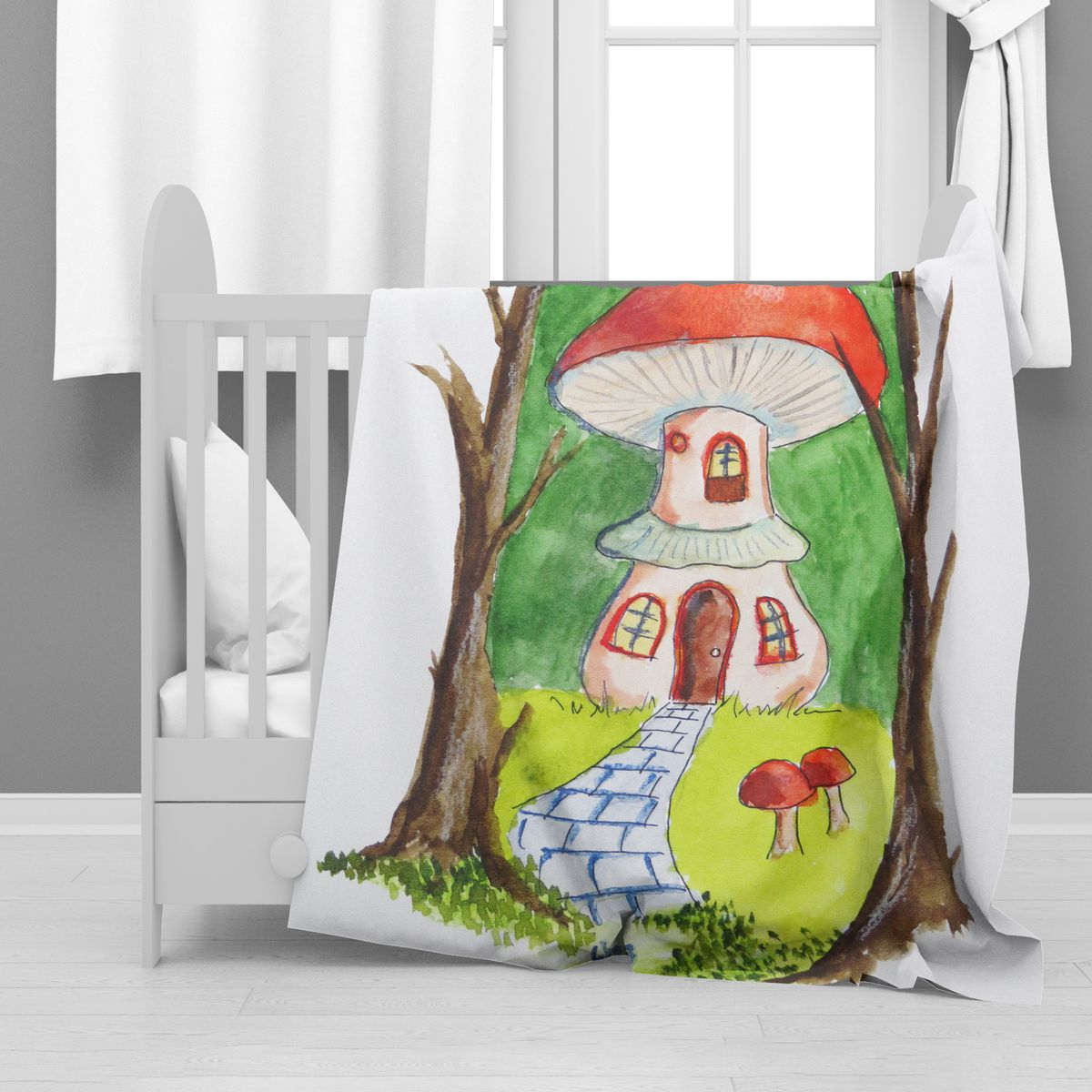 Mushroom Double Story Minky Blanket By Wikus Hattingh